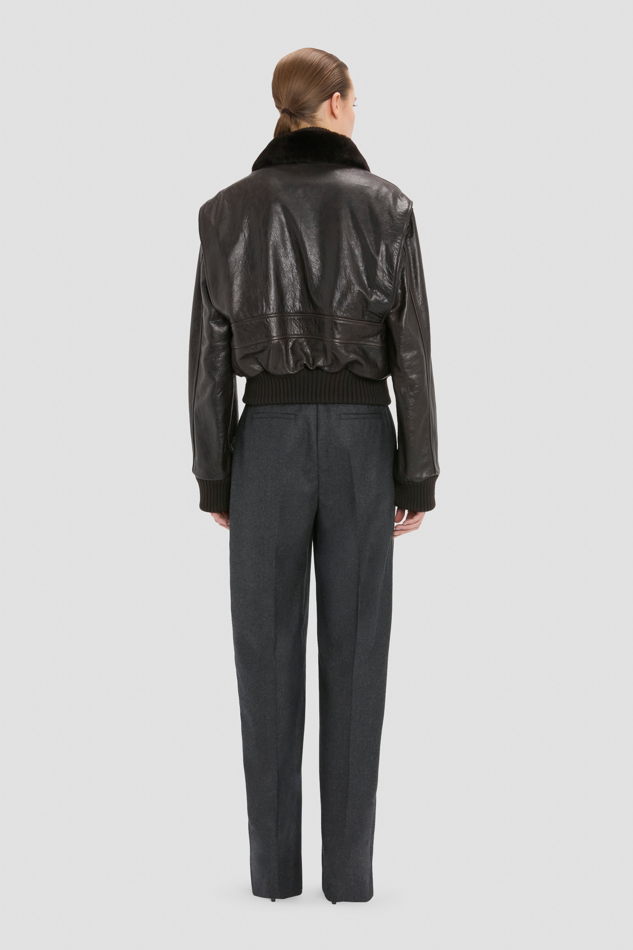 Aviator Jacket In Dark Brown
